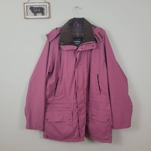 Barbour Breathables T254 Freedom Lightweight L Runs largeHooded Rain Snow